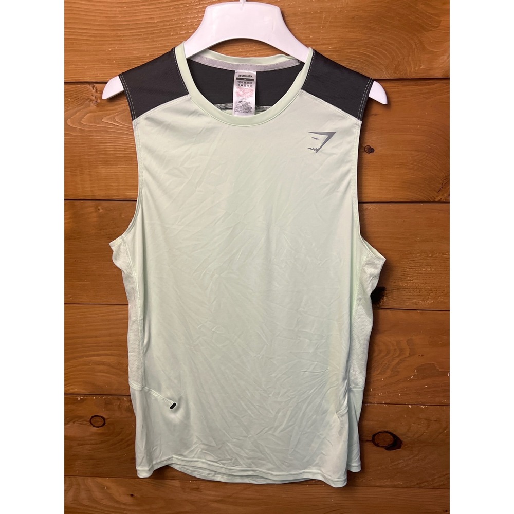 Gymshark Men’s Sleeveless Training Tank - Light Green/Black